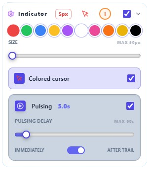 MouseKit Indikator sekcija